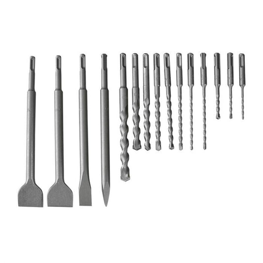 Set 15 Brocas y cinceles SDS PLUS