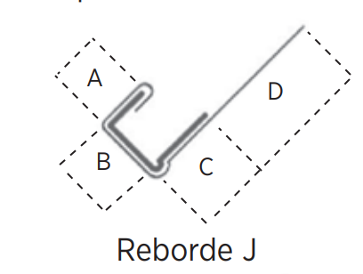 J Reborde 1/2" borde papel B9