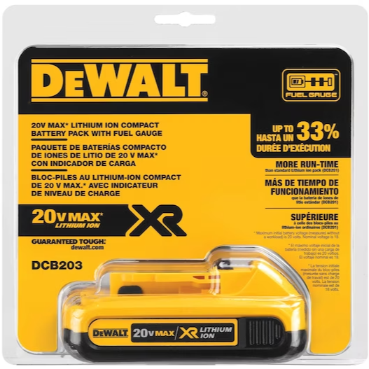 Batería de Ion de Litio 20V MAX* XR® de 2.0 Ah