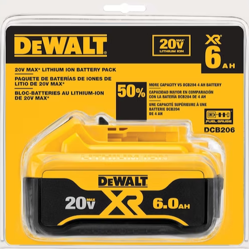 Batería de Ion de Litio 20V MAX* XR® de 6.0 Ah