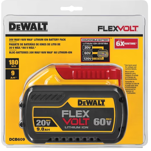 Batería ION-LI 9.0Ah 20V/60V MAX* FLEXVOLT