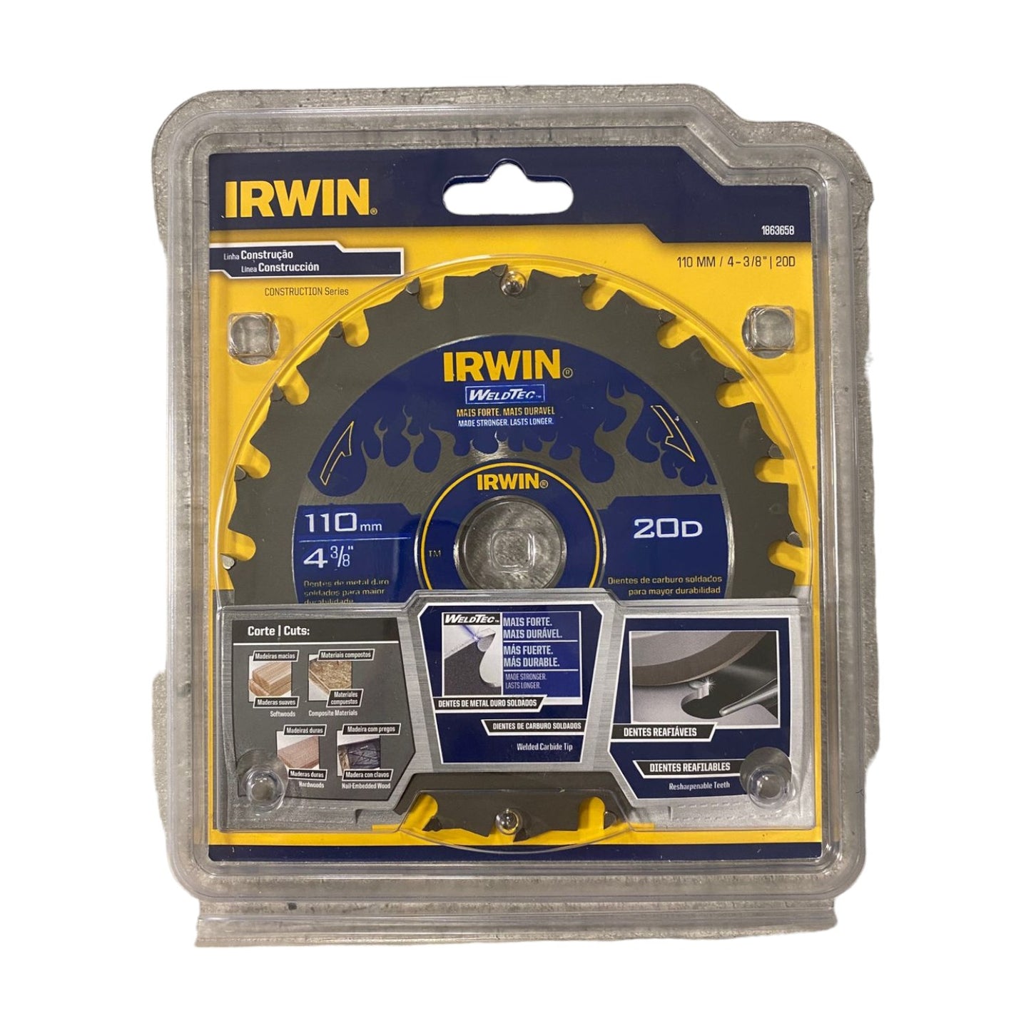 Disco para madera 4 3/8" x 20D