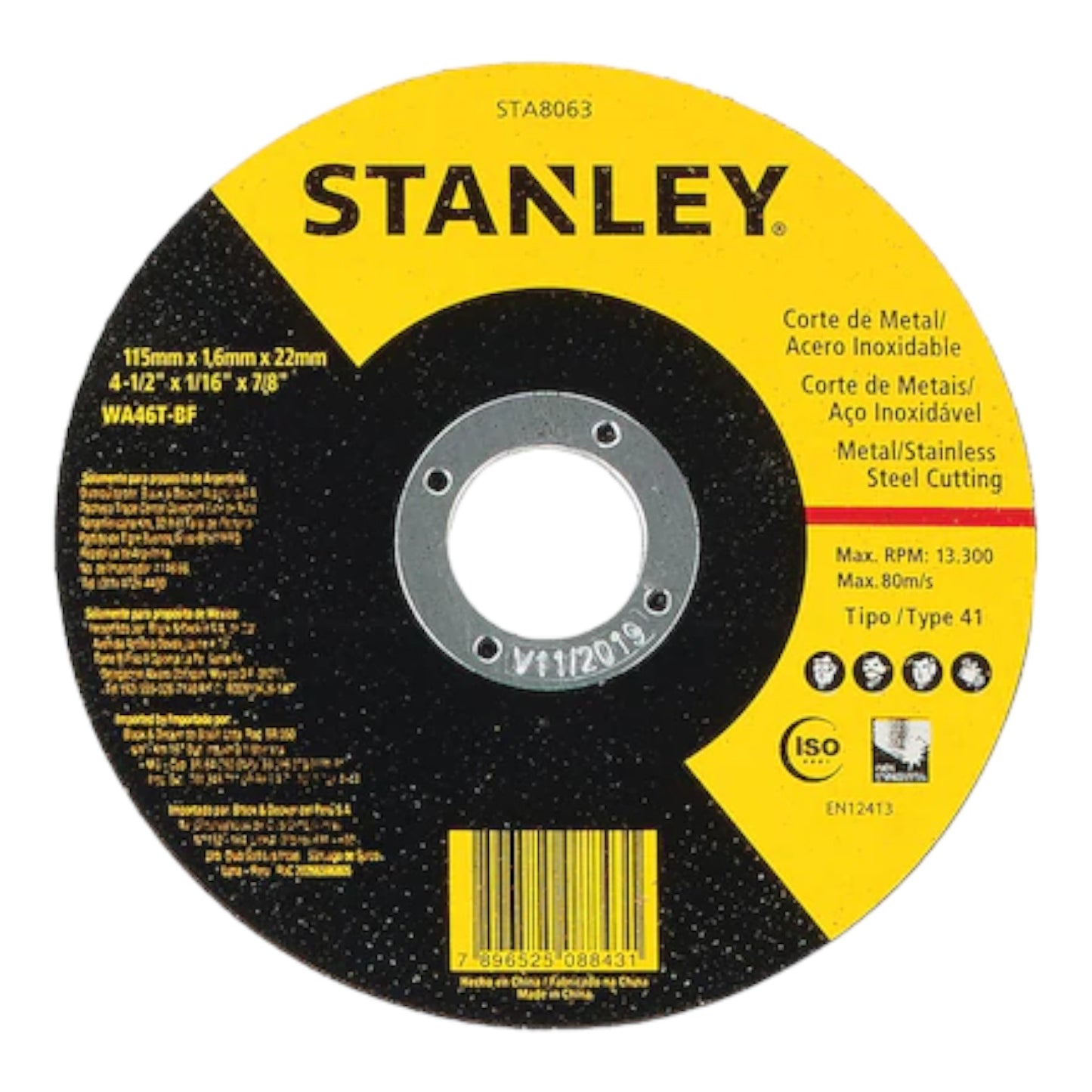 Disco para metal 4 1/2"