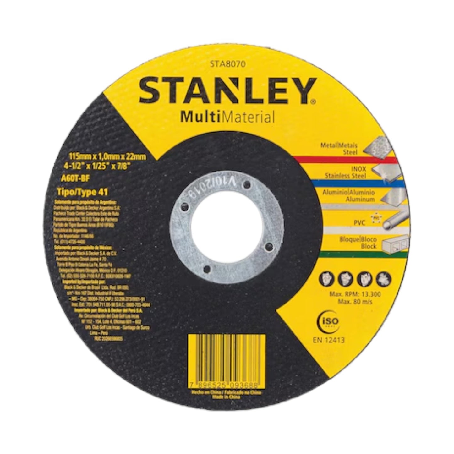 Disco corte multimaterial 4 1/2"