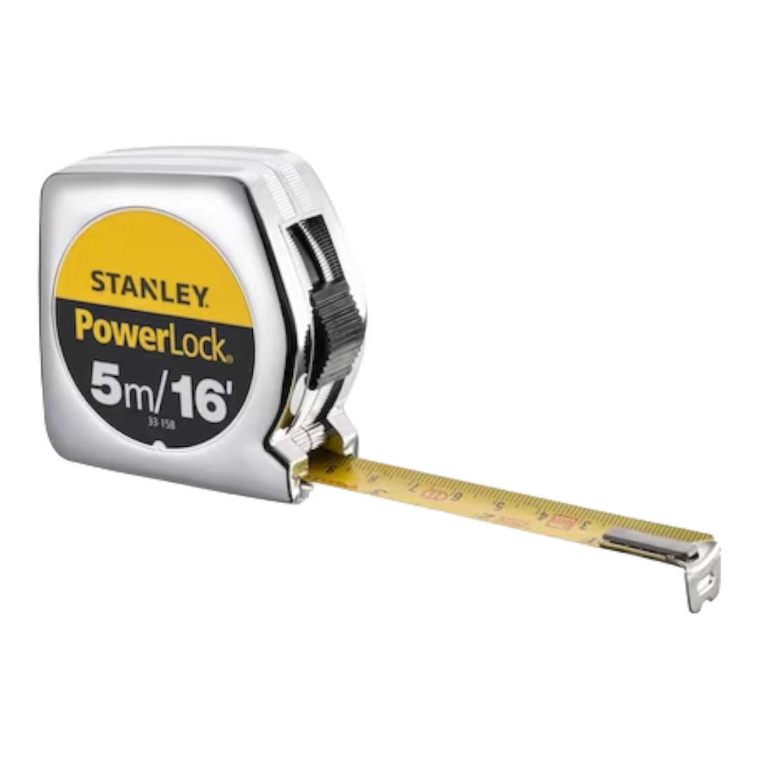 Cinta Métrica Stanley PowerLock De 35 Pies (10 M) - Herramienta De Medición Resistente Con Garantía