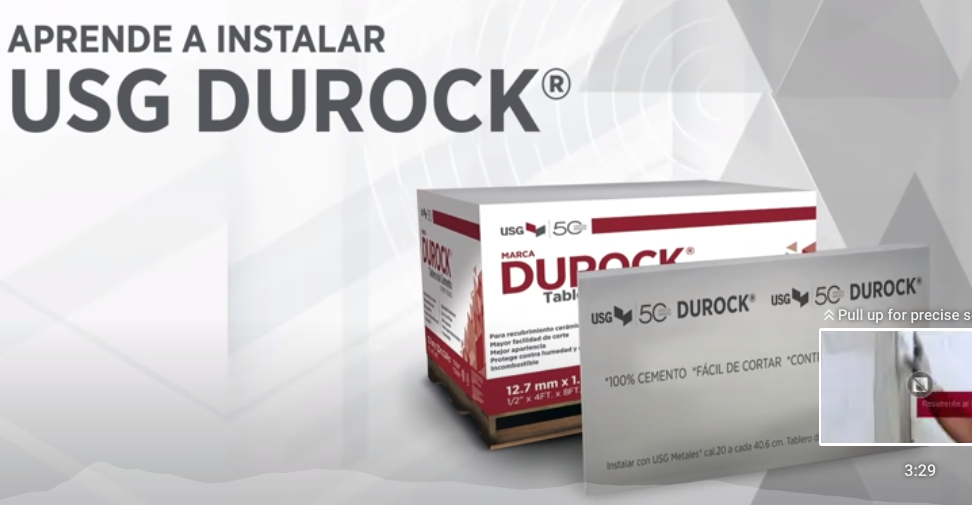 Instalar USG DUROCK